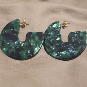 Acrylic hoop earrings